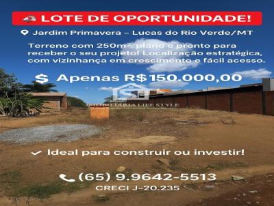 Terreno para Venda, em Lucas do Rio Verde, bairro Jardim Primavera